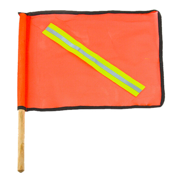 BANDERA DE MALLA ANARANJADA DE PVC CON REFLEJANTE