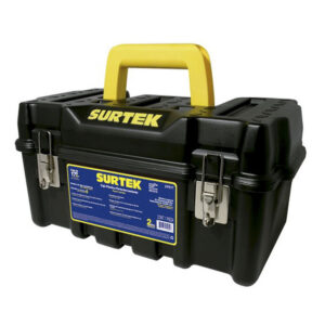 CAJA PARA HERRAMIENTA PLASTICA 17" X 9 1/2" X 8 1/2" BROCHES METALICOS ALTA RESISTENCIA SURTEK